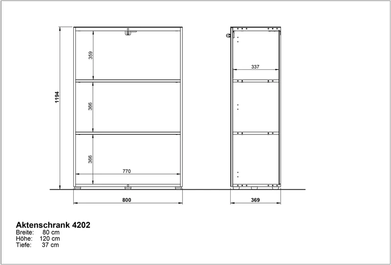 Büro-Set 5-teilig | Glasfront Abschließbar Soft-Close | Schreibtisch, Container, 2 Schränke, Regal