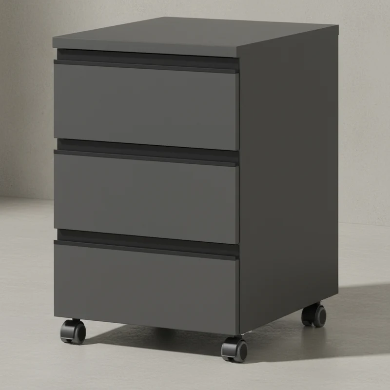 Büro-Set 2-teilig | Schreibtisch höheneinstellbar (68-91cm) & Rollcontainer (Soft-Close)