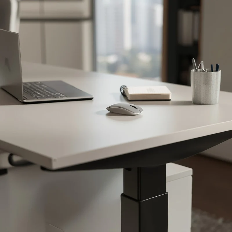 Büro-Set 2-teilig | Schreibtisch höheneinstellbar (68-91cm) & Rollcontainer (Soft-Close)