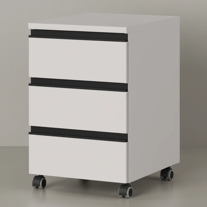 Büro-Set 2-teilig | Schreibtisch höheneinstellbar (68-91cm) & Rollcontainer (Soft-Close)