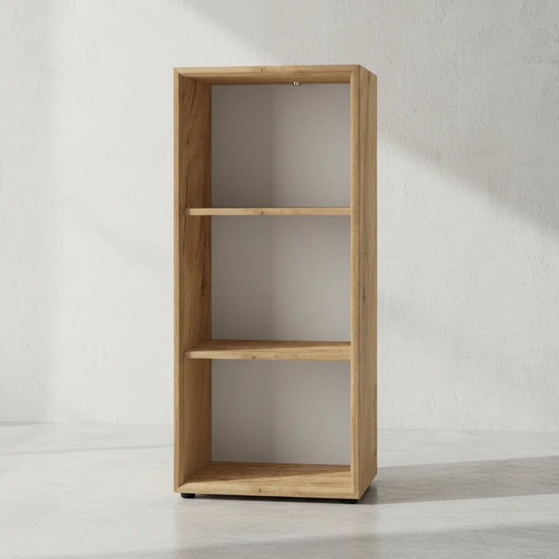 Büro-Set 3-teilig | 120cm hoch | 2 Kommode x 1 Regal | Glas Front & Abschließbar