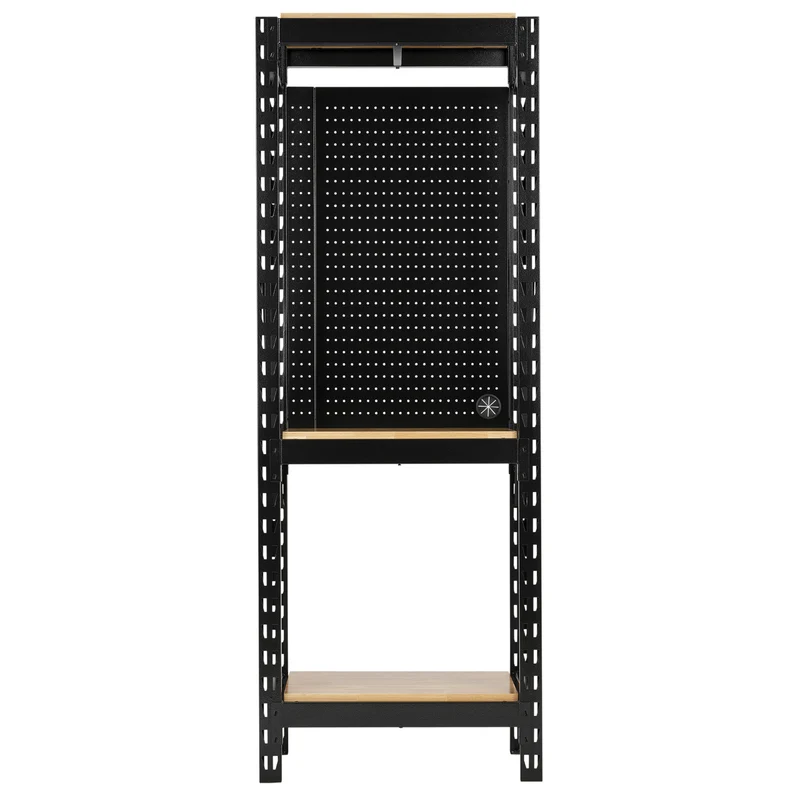 BUNKER 17 Piece Modular 3 Tier Racking with Shelving & Pegboards, 750mm