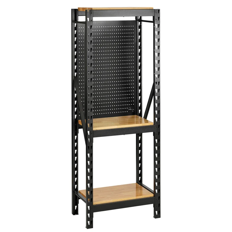 BUNKER 17 Piece Modular 3 Tier Racking with Shelving & Pegboards, 750mm