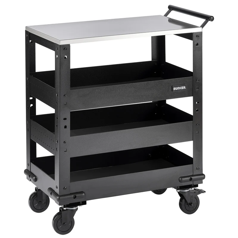 BUNKER 3 Tier Trolley with Pull Handle, 714mm