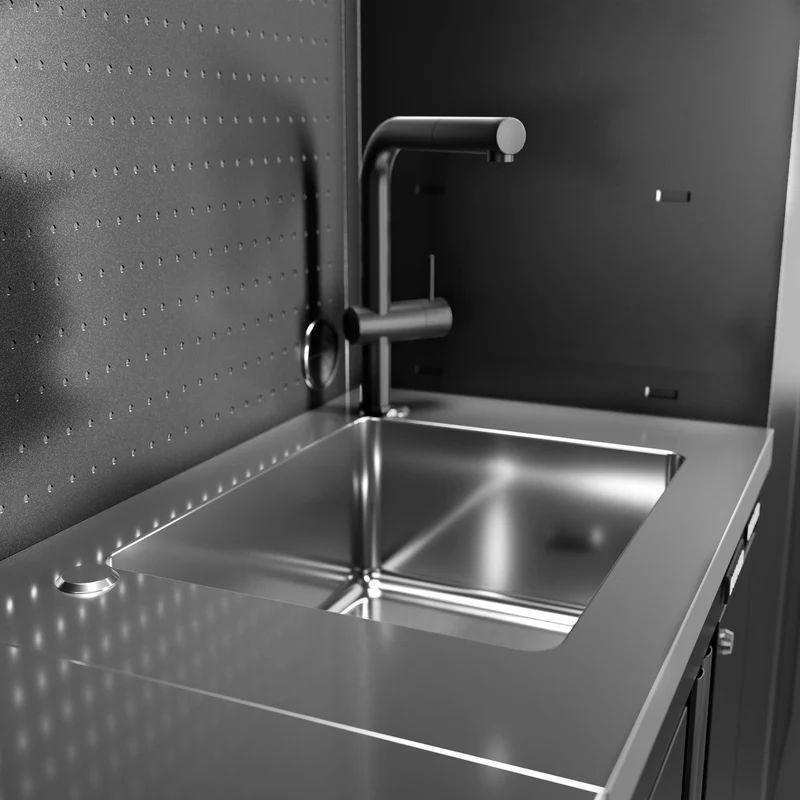 BUNKER 25 Piece Modular Storage Combo with Sink and Worktop, 4915mm