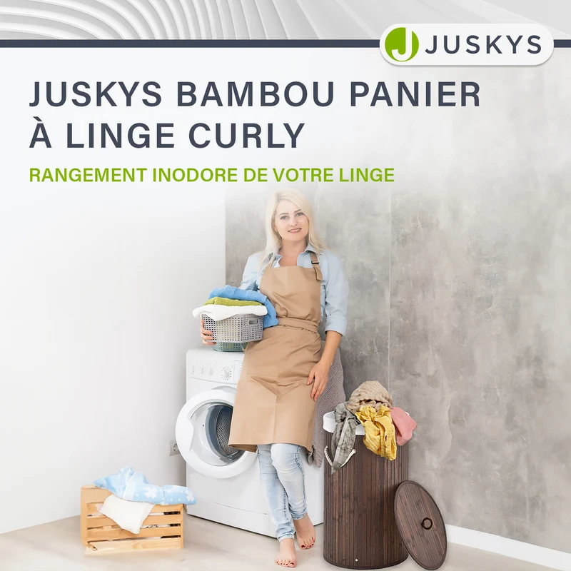 Bambus Wäschekorb Curly-Round