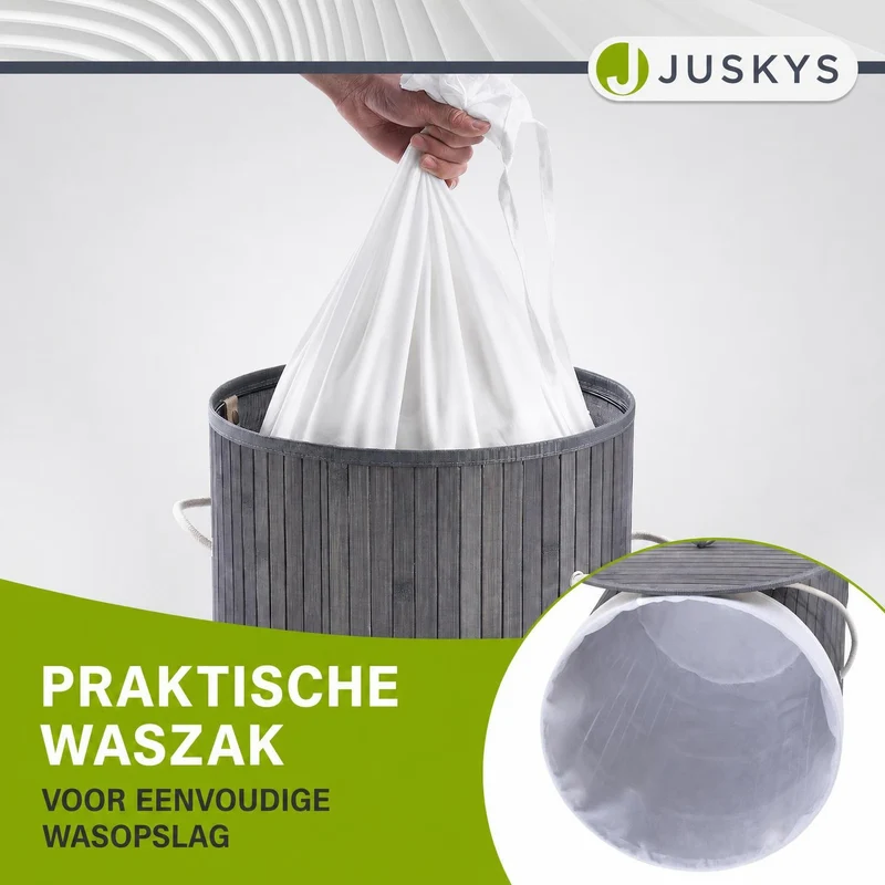Bambus Wäschekorb Curly-Round