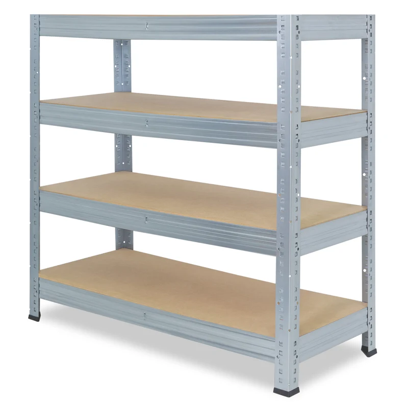 shelfplaza PRO Schwerlastregal 90x100x60 cm verzinkt mit 4 Böden