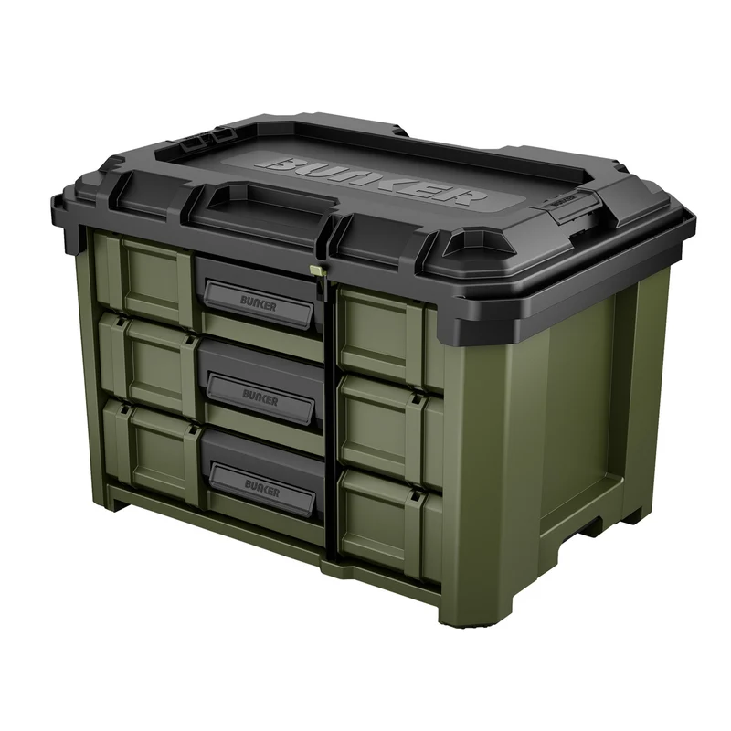 BUNKER Load-Up Stacking 3 Drawer Tool Box, 570mm
