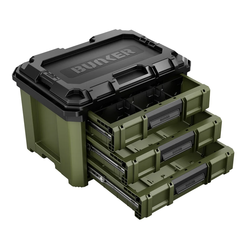 BUNKER Load-Up Stacking 3 Drawer Tool Box, 570mm