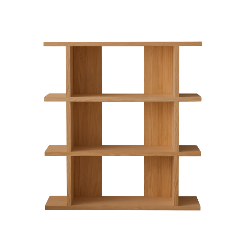 Castell solid wood bookcase 106.5 x 115.2 cm
