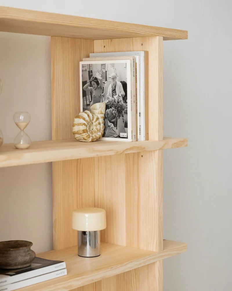 Castell solid wood bookcase 106.5 x 152.6 cm
