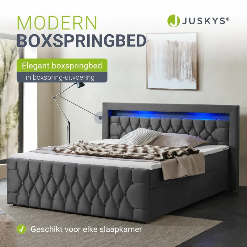 Boxspringbett Leona - Samt