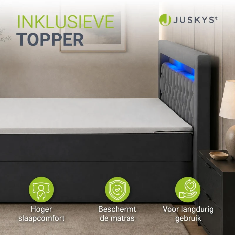 Boxspringbett Leona - Samt