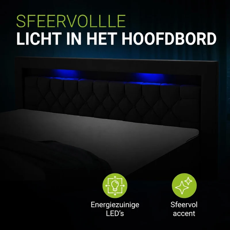 Boxspringbett Leona - Samt