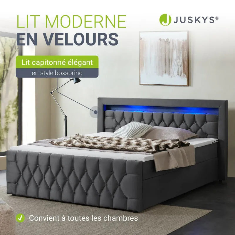 Boxspringbett Leona - Samt