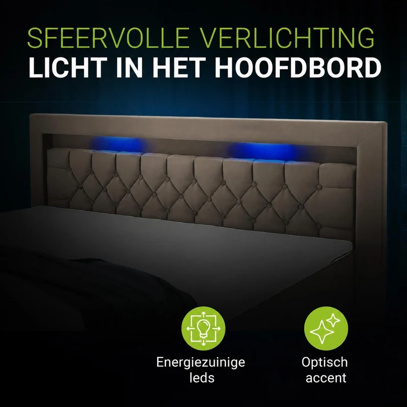 Boxspringbett Leona - Samt