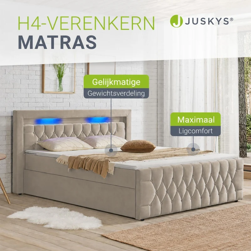 Boxspringbett Leona - Samt