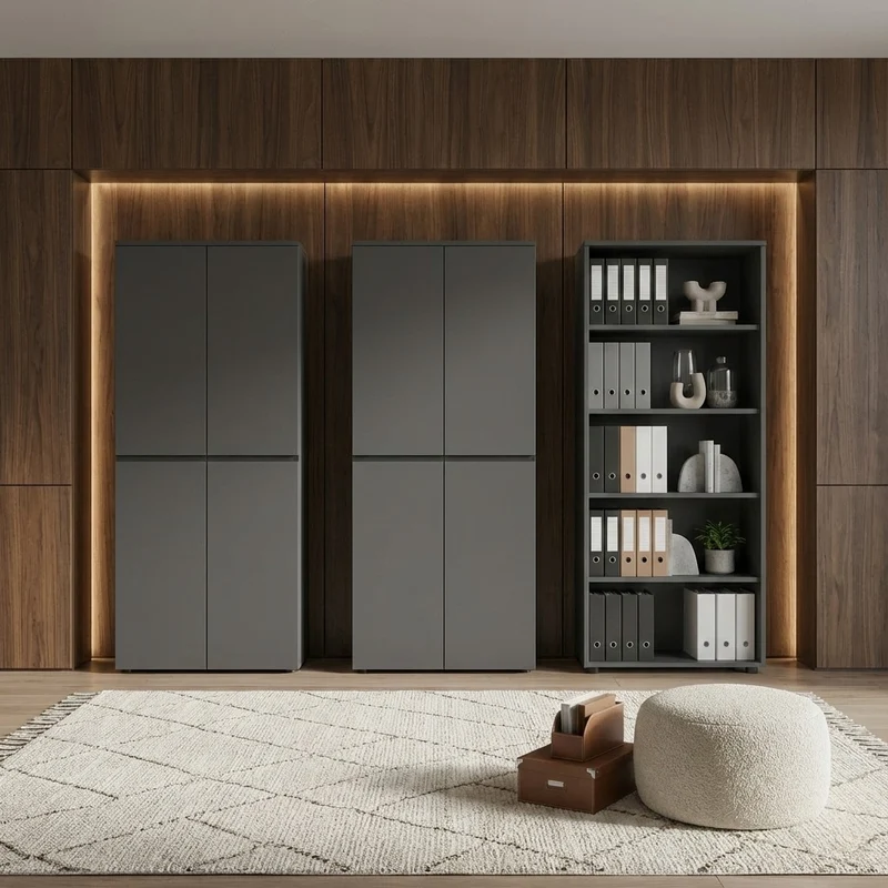 Aktenschrank hoch 197 cm | 5 Ordnerhöhen Soft-Close