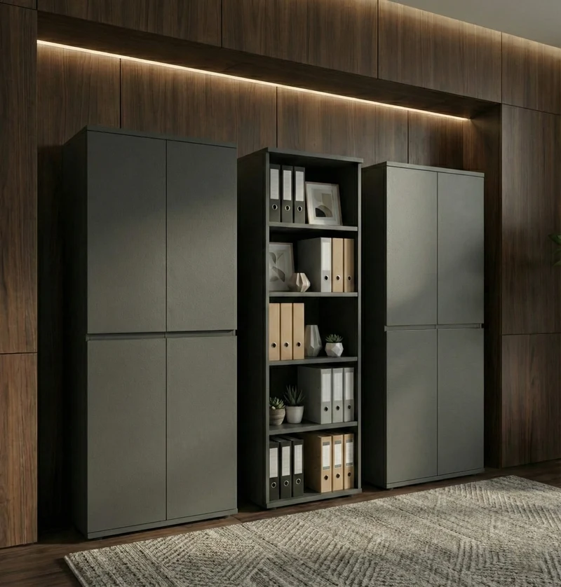 Aktenschrank hoch 197 cm | 5 Ordnerhöhen Soft-Close
