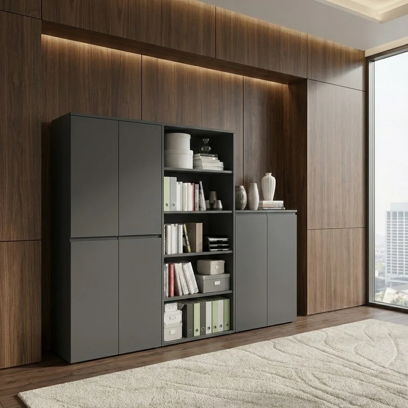 Aktenschrank hoch 197 cm | 5 Ordnerhöhen Soft-Close