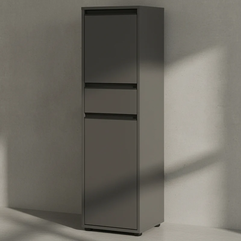 Badschrank schmal - Soft-Close & Matt-Optik