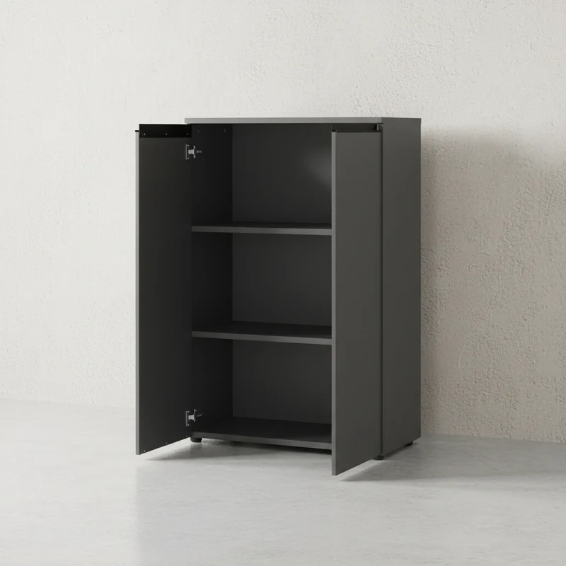 Aktenschrank 81x120 cm | 3 Ordnerhöhen & Soft-Close | Büro & Home Office