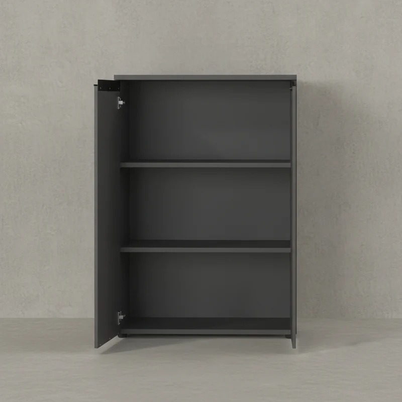 Aktenschrank 81x120 cm | 3 Ordnerhöhen & Soft-Close | Büro & Home Office