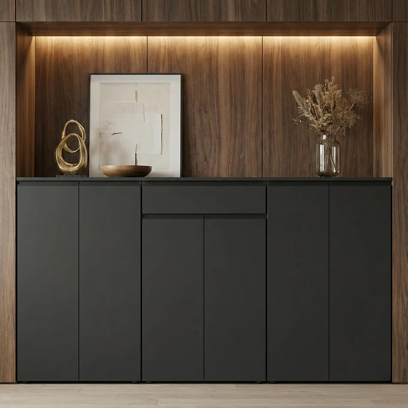Aktenschrank 81x120 cm | 3 Ordnerhöhen & Soft-Close | Büro & Home Office