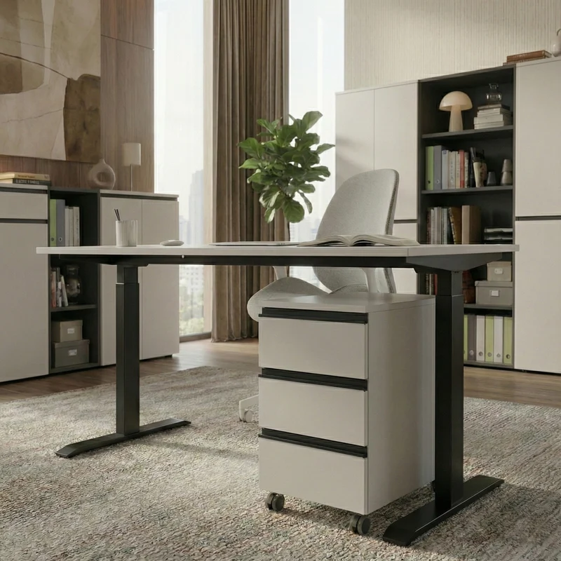 Schreibtisch | Höhenverstellbar (68-91 cm) & C-Fuß