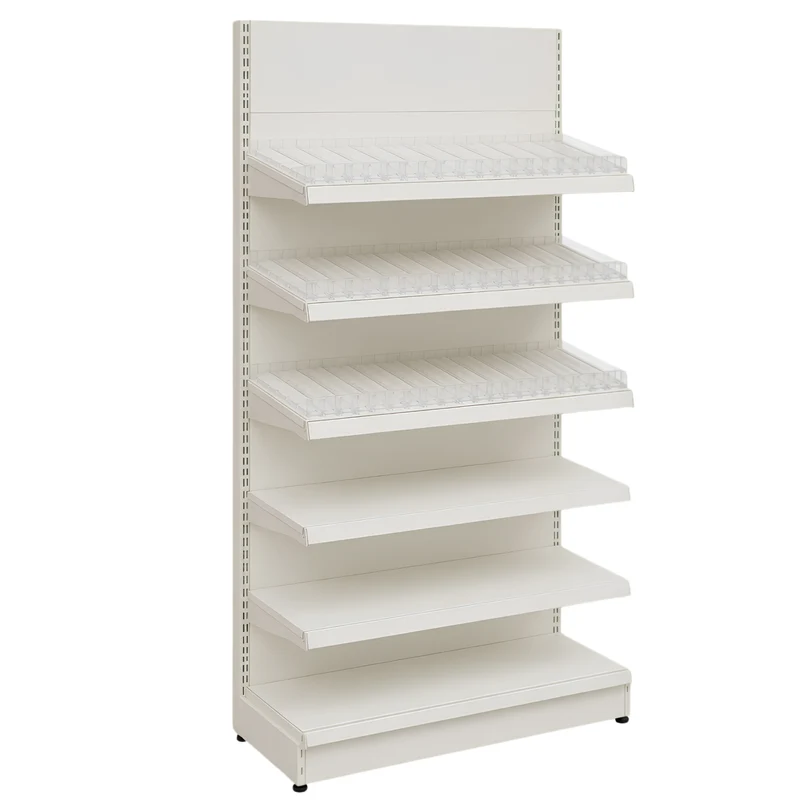 InhandKraft® Zigarettenregal für Kiosk & Laden - Modul 120 cm - Cremeweiß