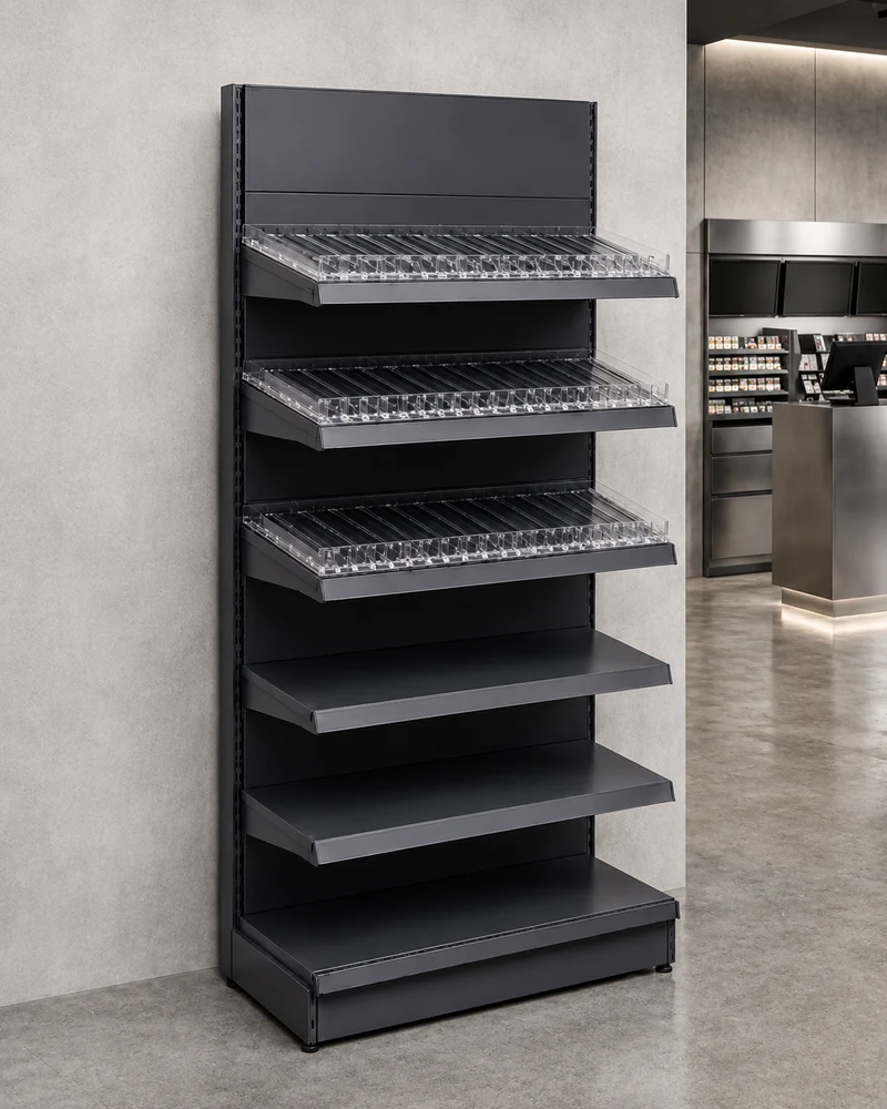 InhandKraft® Zigarettenregal für Kiosk & Laden - Modul 90 cm - Anthrazit