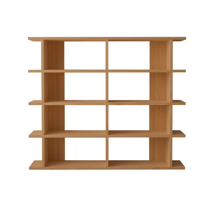 Montgó solid wood bookcase 180 x 152.6 cm
