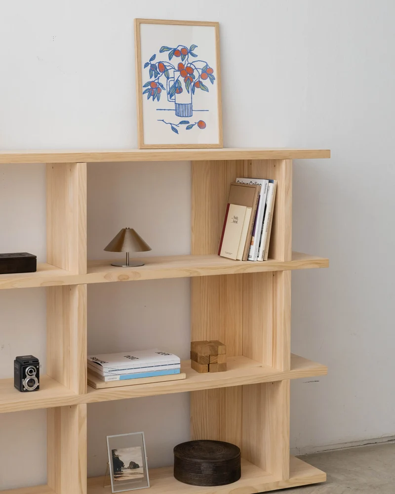 Montgó solid wood bookcase 180 x 115.2 cm