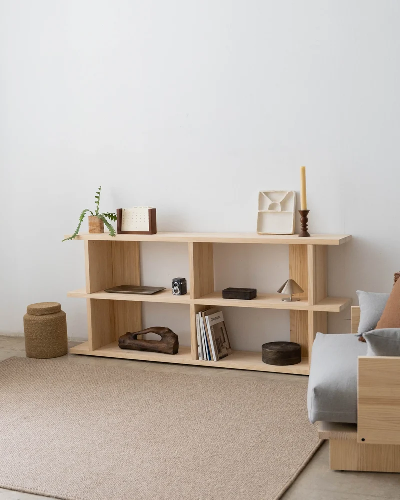 Montgó solid wood bookcase 180 x 77.8 cm