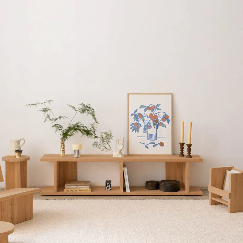 Montgó solid wood TV stand 180 x 40.4 cm