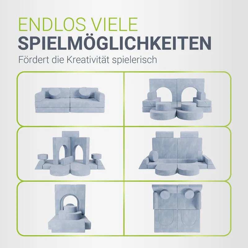 Kindersofa Kayo mit Cord Bezug & Kissen