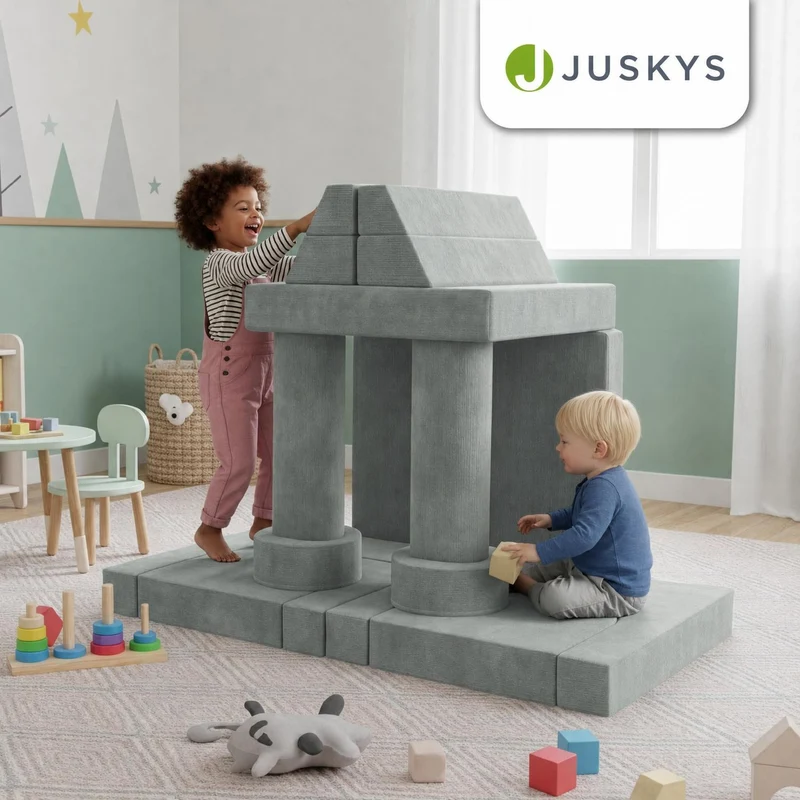 Kindersofa Kayo mit Cord Bezug & Kissen
