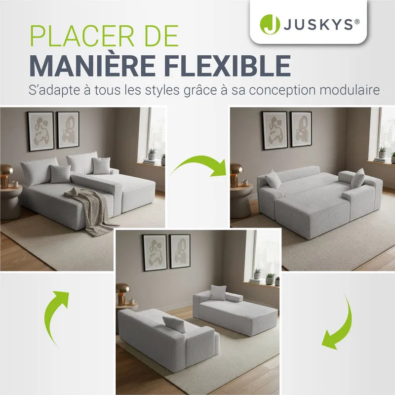 Sofa Coredo mit Cord Bezug & Dekokissen