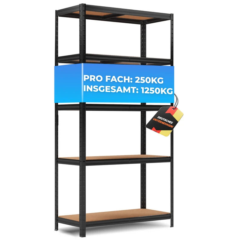 ALLSHELF Schwerlastregal 180x90x40cm
