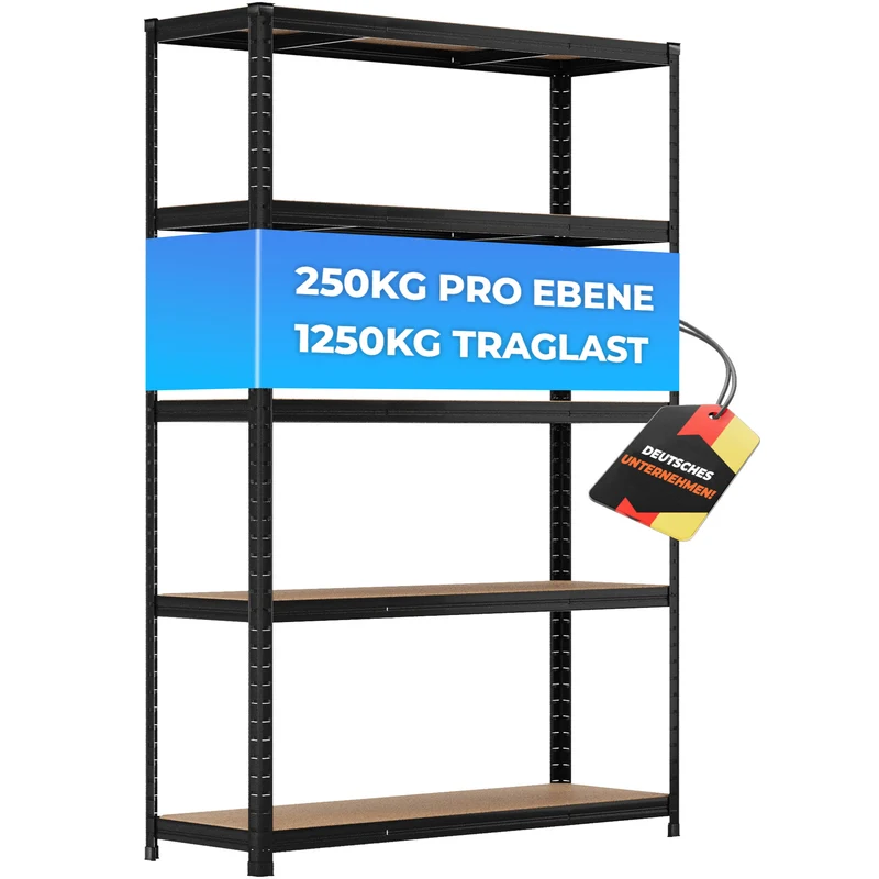 ALLSHELF Schwerlastregal 180x120x40cm