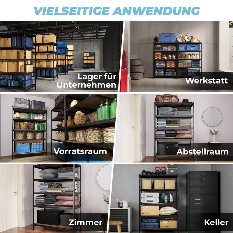 ALLSHELF Schwerlastregal 180x120x60cm