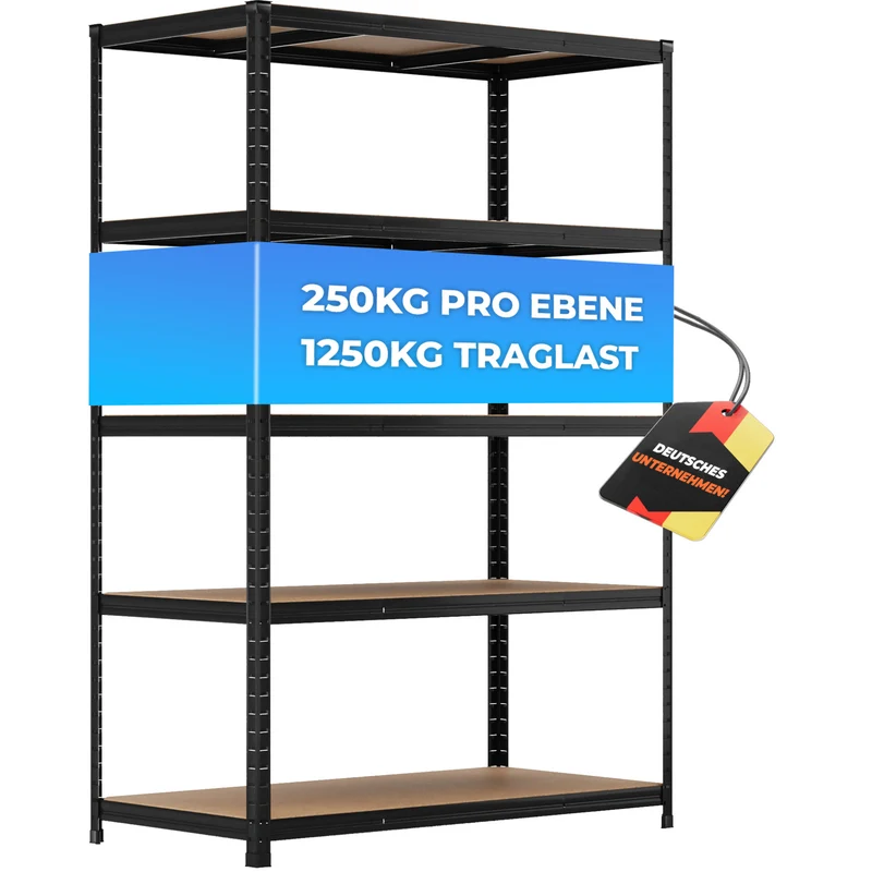 ALLSHELF Schwerlastregal 180x120x60cm