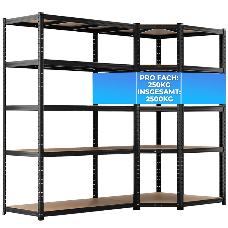 ALLSHELF Eckregal 1x 180x120x60cm + 1x 180x90x60cm