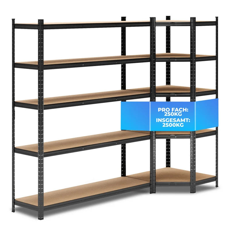 ALLSHELF Eckregal 1x 180x150x40cm + 1x 180x70x40cm
