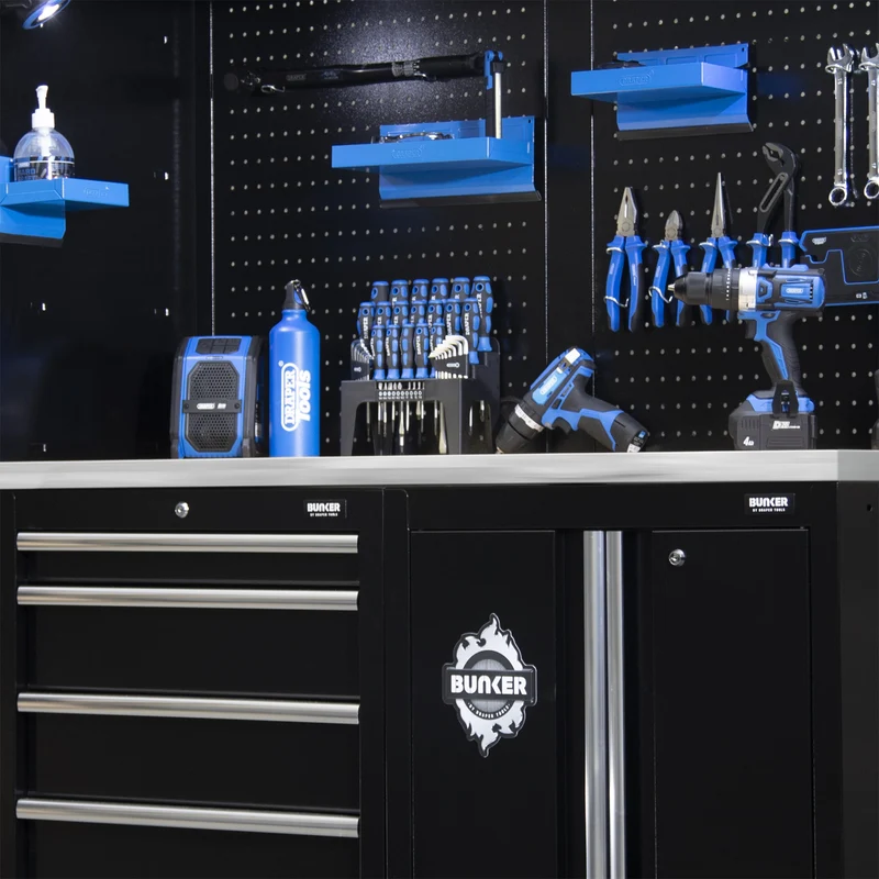 BUNKER 11 Piece Modular Storage Combo with Worktop, 1960mm