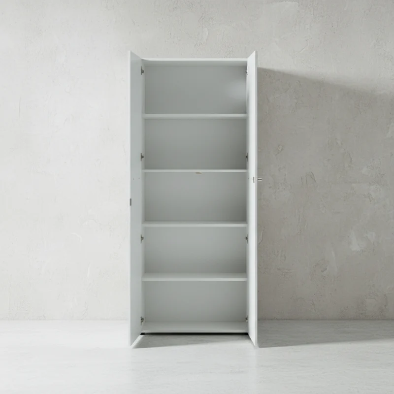 Aktenschrank 80x37x196cm | 5 Ordnerhöhen | Glasfront & Abschließbar