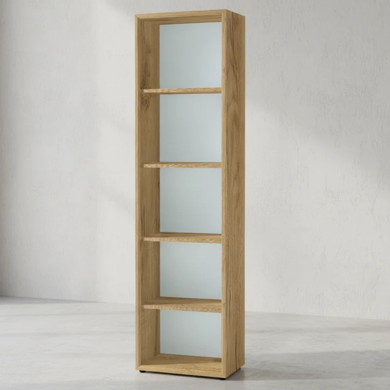 Büro-Set 3-teilig | 210cm breit Glasfront | 2 Schrank Abschließbar & Regal