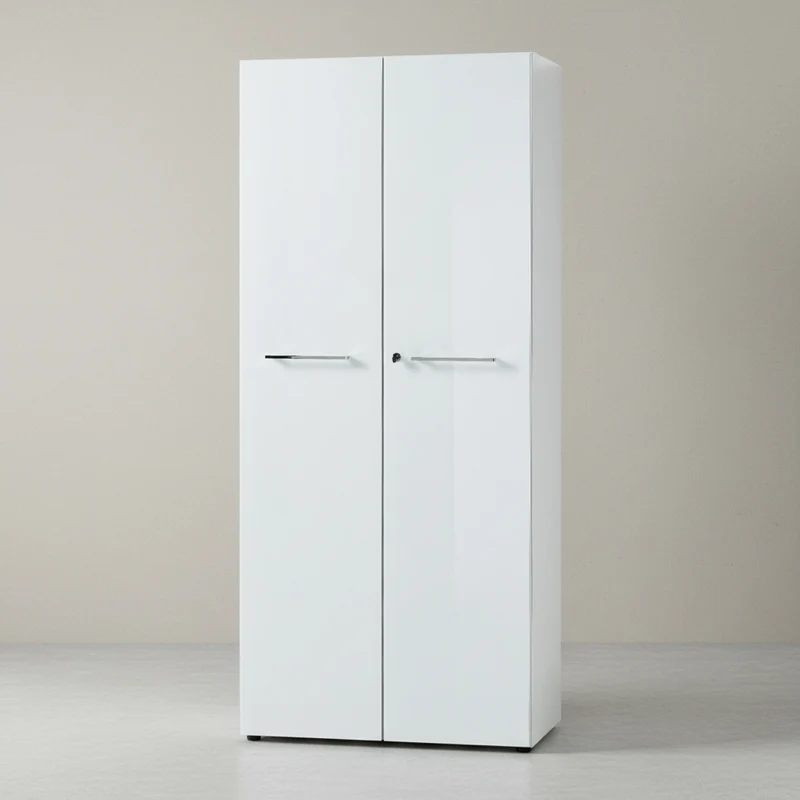 Büro-Set 2-teilig | Schrank & Regal 5 OH | Glas Front & Abschließbar
