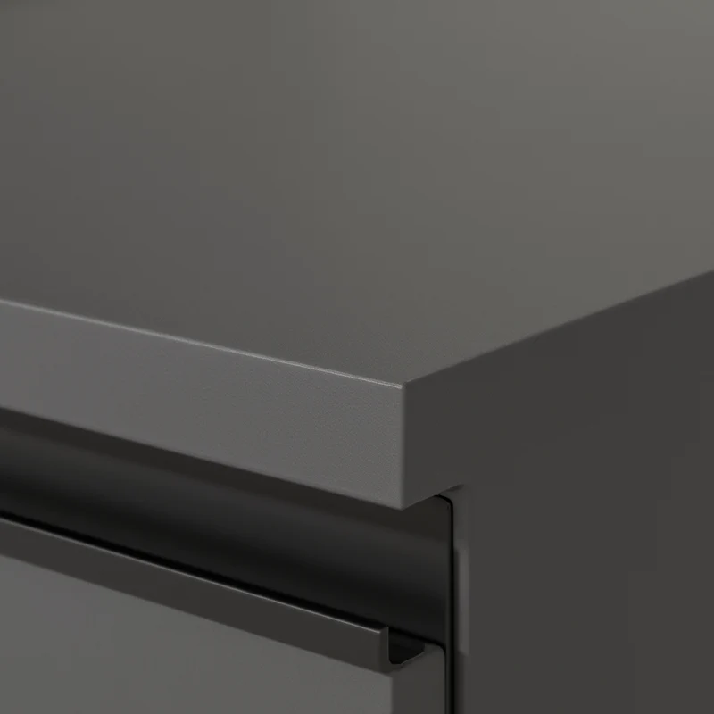 Büro-Set 3-teilig | Aktenschrankwand Soft-Close Graphit | 243x120cm